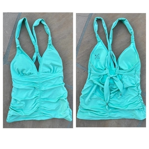 Athleta Other - Athleta Womens Aqualuxe Green Tankini Swim Top Sz XS